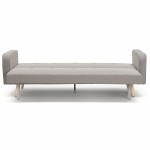 Padded Scandinavian sofa 3 places URSULA (grey)