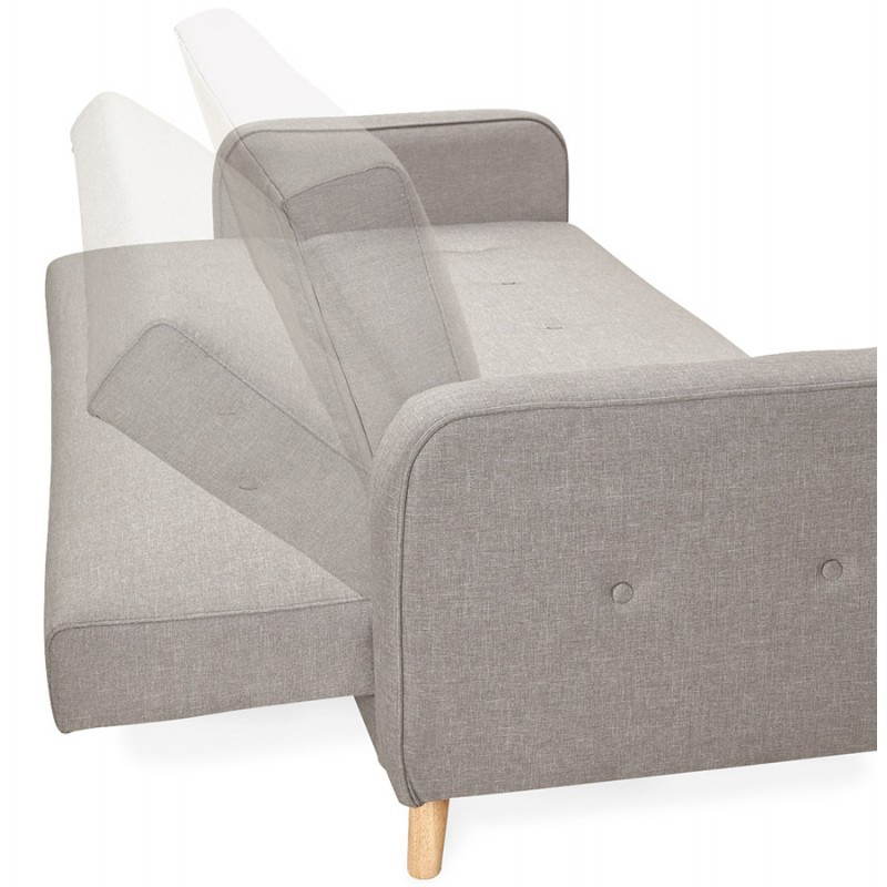 Padded Scandinavian sofa 3 places URSULA (grey) - image 28462