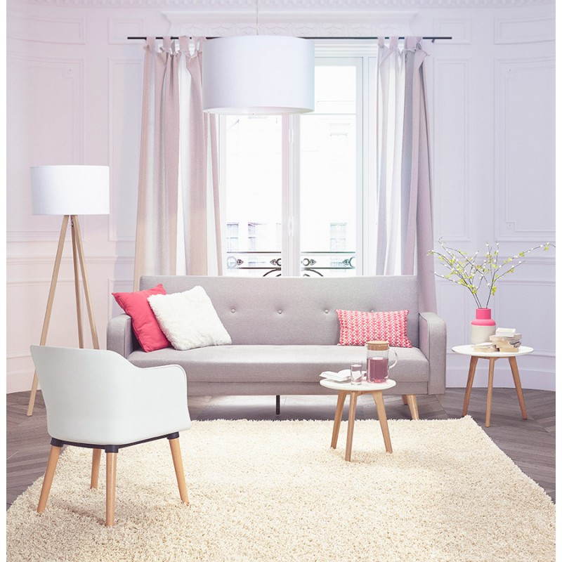 Gepolsterte skandinavischen Sofa 3 Plätze URSULA (grau) - image 28475