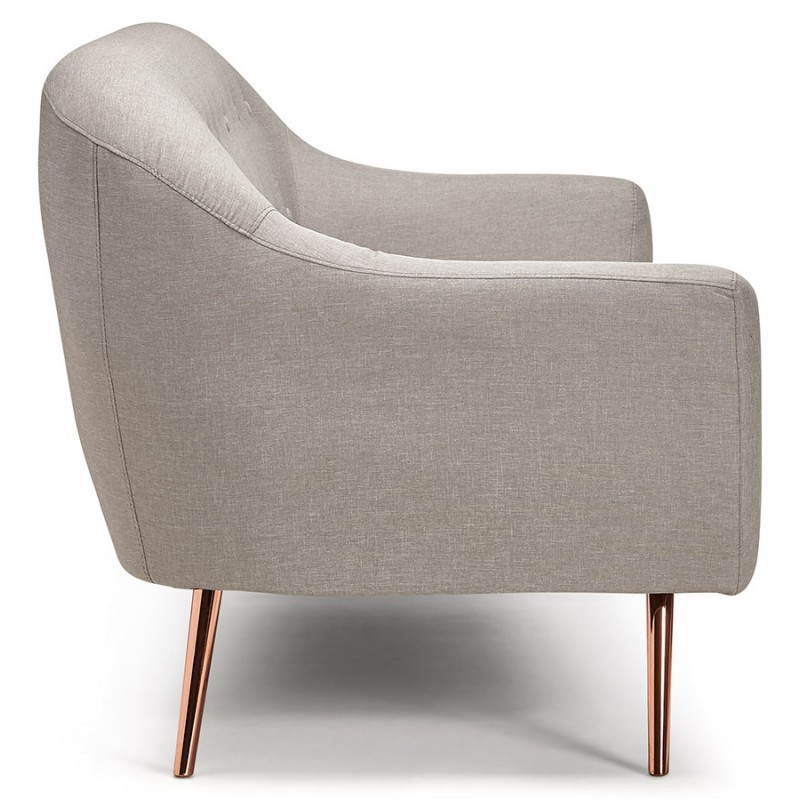 Fixed Scandinavian upholstered 3 sofa LUCIA fabric (grey) - image 28484