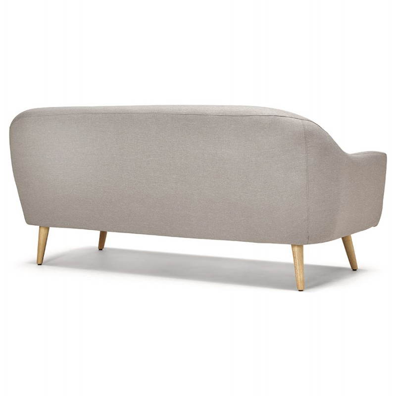 Fixed Scandinavian upholstered 3 sofa LUCIA fabric (grey) - image 28485