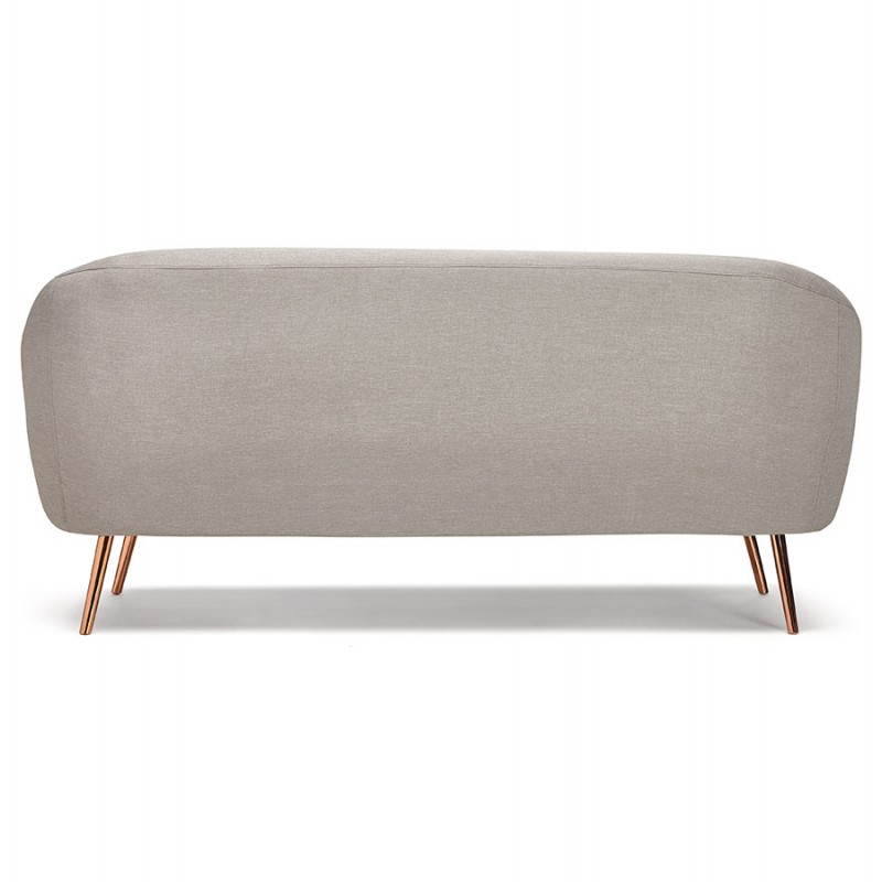 Fixed Scandinavian upholstered 3 sofa LUCIA fabric (grey) - image 28488