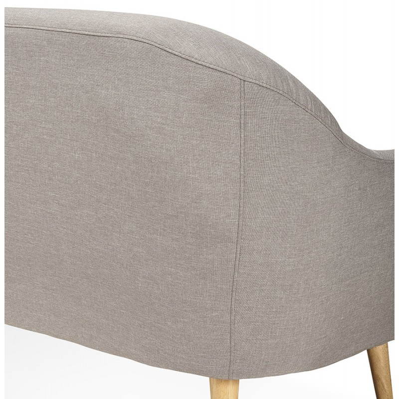 Fixed Scandinavian upholstered 3 sofa LUCIA fabric (grey) - image 28496