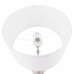 Lámpara de mesa diseño ajustable en altura de LAZIO en el tejido (blanco)