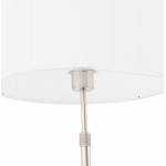Lampe de table design réglable en hauteur LATIUM en tissu (blanc)