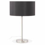 Adjustable height LAZIO (black) fabric design table lamp