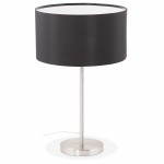 Lámpara de mesa de diseño de tela de altura ajustable LAZIO (negro)