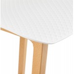 Tabouret de bar chaise de bar mi-hauteur scandinave SCARLETT MINI (blanc)