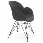 Design chair TOM industrial style fabric (dark gray)