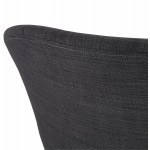 Chaise design style industriel TOM en tissu pied métal noir (gris foncé)