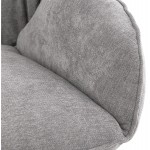 Fauteuil lounge design LILOU en tissu (gris clair)