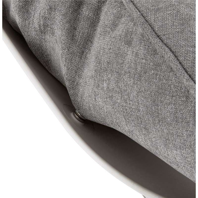 Fauteuil lounge design LILOU en tissu (gris clair) - image 29328