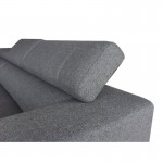 Corner sofa design left 5 places with Meridian MATHIS in fabric (dark gray)