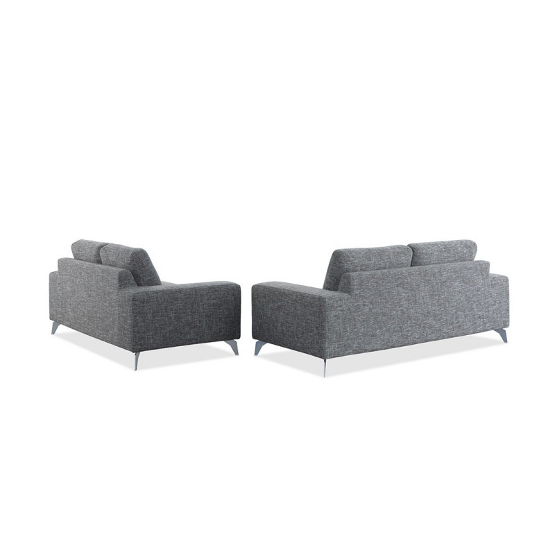 Design right sofa 3 places ALBERT fabric (light grey) - image 30212
