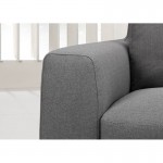Divano ad angolo design lasciato 3 posti con chaise SERGIO in tessuto (grigio)