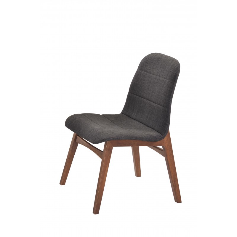 Lot de 2 chaises contemporaines FISSON en tissu (gris anthracite) - image 30343