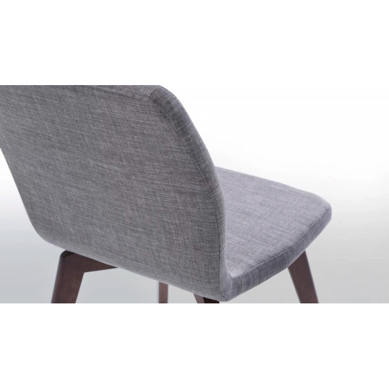 Set of 2 contemporary chairs MAGUY in fabric (light gray) - image 30424