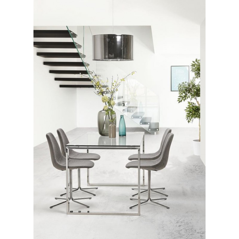 Zeitgenössisches Design-Stuhl OFEN aus Stoff (grau) - image 30431