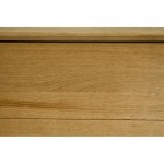 Meuble TV bas design 2 tiroirs 1 porte JASON en chêne massif (chêne naturel)