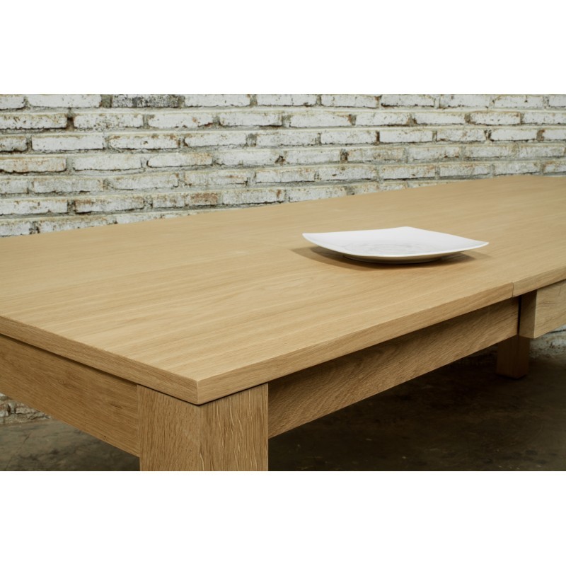 Table à manger extensible (180/235x90cmx76,5cm) JASON en chêne massif (chêne naturel) - image 30452