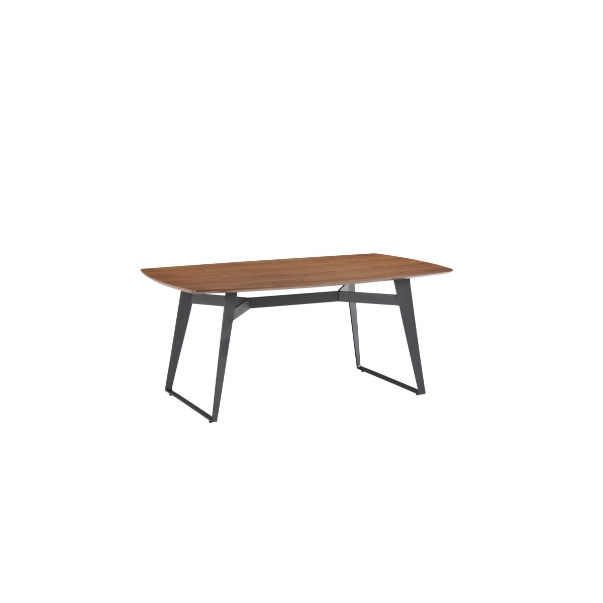 Contemporary Dining Table And Vintage Mael In Wood And Metal 180cmx90cmx77 5cm Black Walnut Amp Story 4233