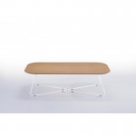Tavolino design ARGAN legno e metallo (rovere naturale)