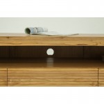 Contemporary low TV 170 cm ALISA (natural) massive teak furniture