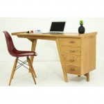 Desk 4 drawers design and contemporary MISHA (natural) massive teak