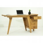Desk 4 drawers design and contemporary MISHA (natural) massive teak