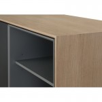 Design-Reihe buffet 2 Türen 2 Nischen 1 Schublade ADAMO aus Holz 150 cm (Eiche hell)