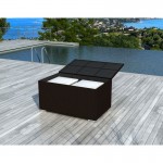Chest BOX storage in woven resin (Brown)