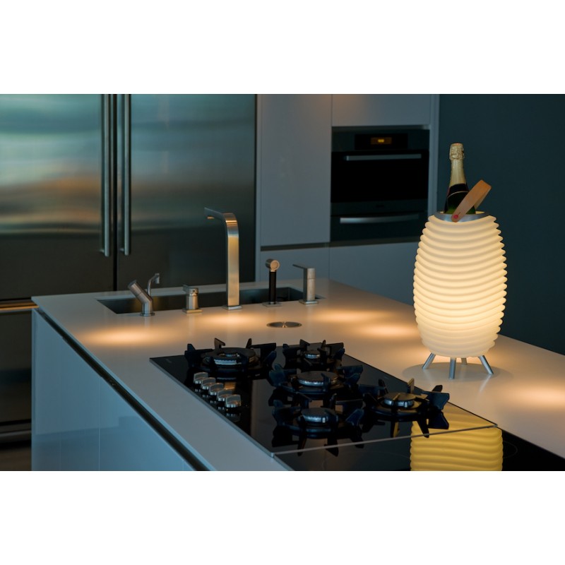 Lámpara LED champán cubo altavoz bluetooth altavoz KOODUU SYNERGIE S 65 (blanco) - image 36652