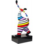 Mujer de escultura decorativa de diseño estatuilla en resina H61 (multicolor)