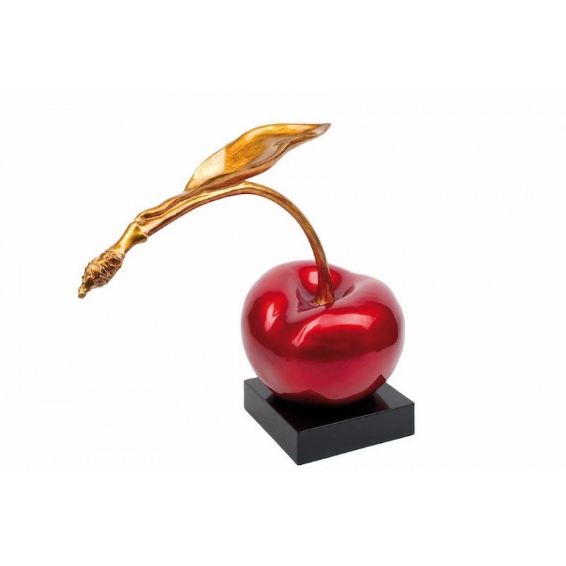 Cherry PEDESTAL design decorative sculpture in resin statue (red, gold) - image 36713