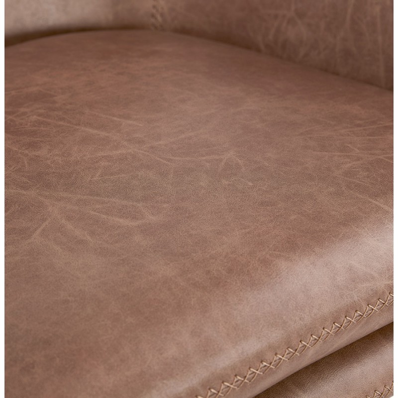 Fauteuil lounge design et rétro HIRO (marron) - image 36730