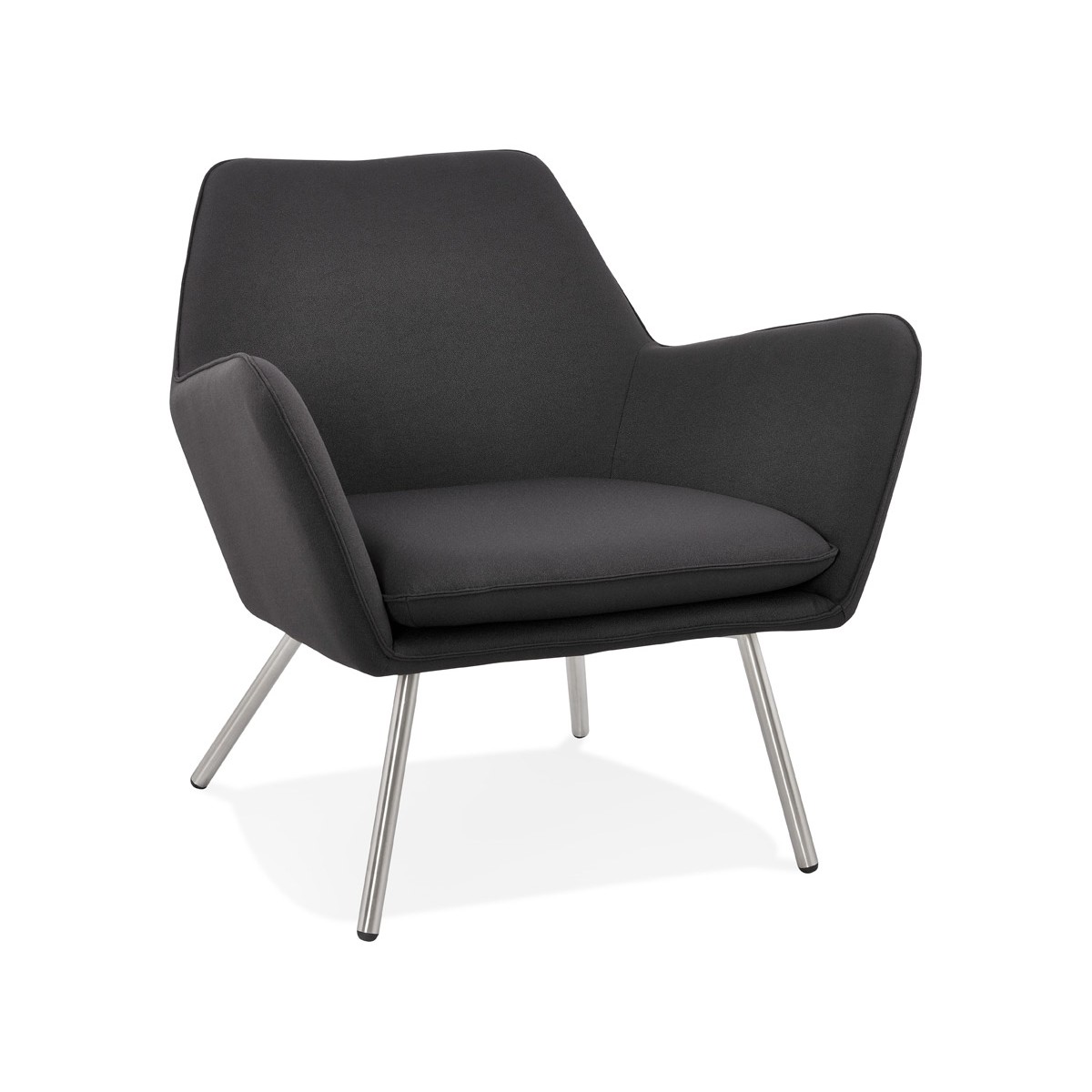 Design Lounge Yori Fabric Chair Charcoal Gray