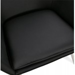 Lounge chair design and retro HIRO (black)