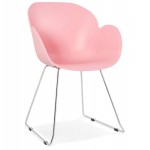 Design Stuhl Fuß konisch ADELE Polypropylen (rosa Pulver)