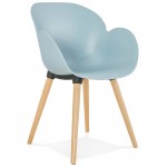 Design chair style Scandinavian LENA polypropylene (sky blue)