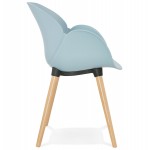 Chaise design style scandinave LENA en polypropylène (bleu ciel)
