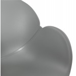 Silla de diseño estilo industrial polipropileno TOM pie de metal cromado (gris claro)