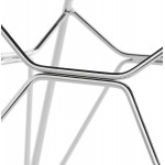 Stile di design sedia industriale polipropilene TOM piede in metallo cromato (grigio chiaro)