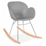 Rocking design EDEN (light gray) polypropylene Chair
