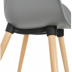 Design Stuhl Stil skandinavischen LENA Polypropylen (hellgrau)