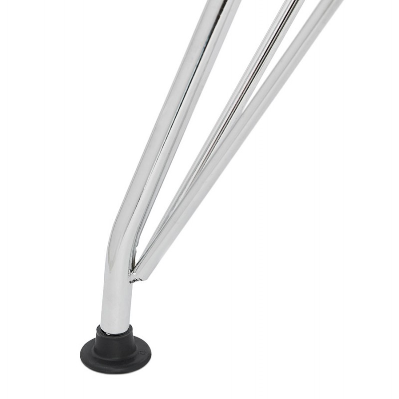 Silla de diseño estilo industrial tela TOM pie de metal cromado (gris oscuro) - image 37063