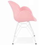 Stuhl-Design und modernen TOM Polypropylen Fuß Weißmetall (rosa Pulver)