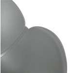 Sedia design e moderno TOM polipropilene piede metallo bianco (grigio chiaro)