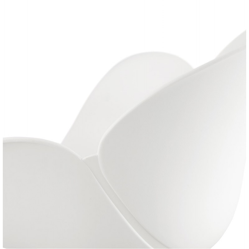 Chaise design et moderne TOM en polypropylène pied métal blanc (blanc) - image 37107