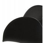 Sedia design e moderno TOM polipropilene piede metallo bianco (nero)