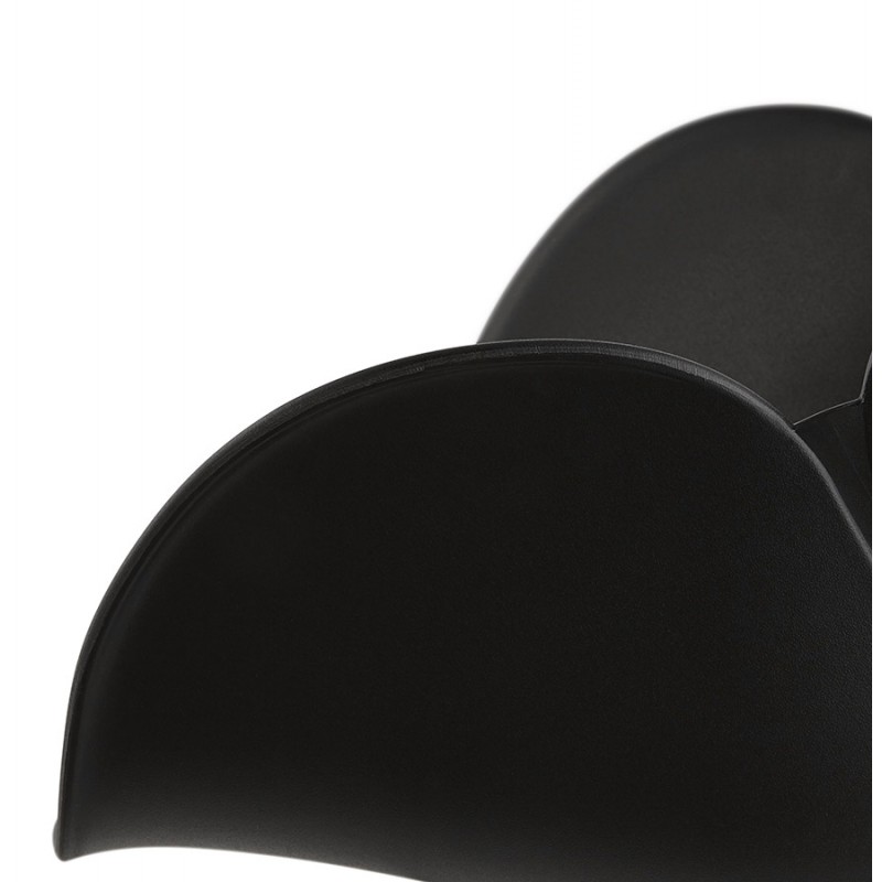Silla de diseño y moderno TOM polipropileno pie metal blanco (negro) - image 37119